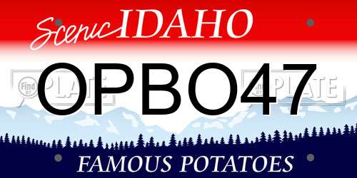OPBO47 Idaho License Plate