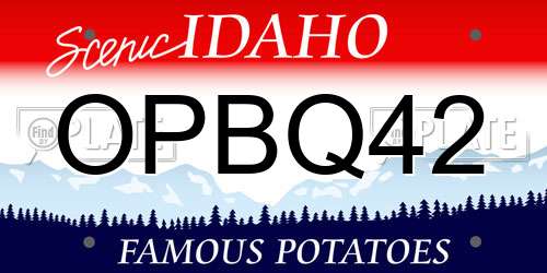 OPBQ42 Idaho License Plate