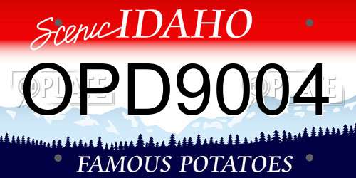OPD9004 Idaho License Plate