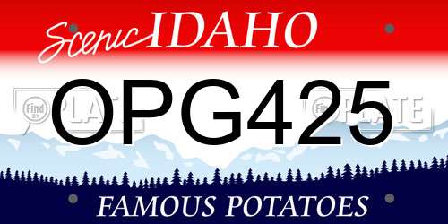 OPG425 Idaho License Plate