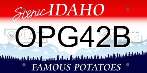 OPG42B Idaho License Plate