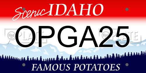 OPGA25 Idaho License Plate