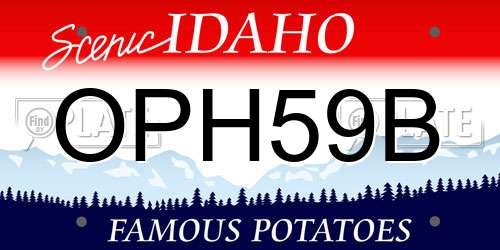 OPH59B Idaho License Plate
