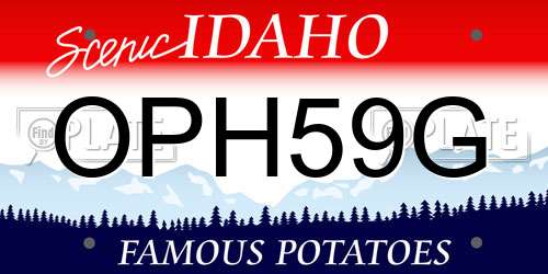 OPH59G Idaho License Plate