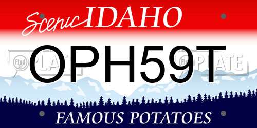 OPH59T Idaho License Plate