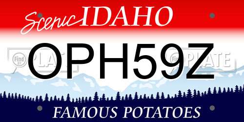 OPH59Z Idaho License Plate