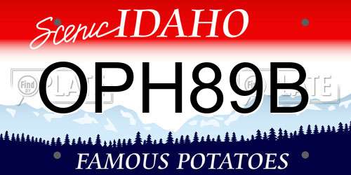 OPH89B Idaho License Plate