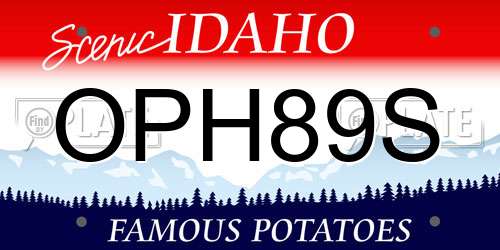 OPH89S Idaho License Plate
