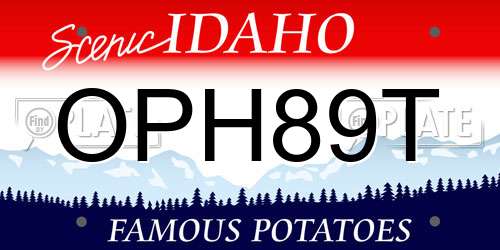 OPH89T Idaho License Plate