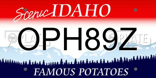 OPH89Z Idaho License Plate