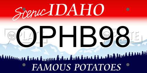 OPHB98 Idaho License Plate