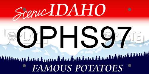 OPHS97 Idaho License Plate