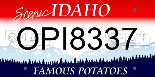 OPI8337 Idaho License Plate