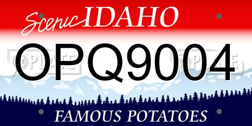 OPQ9004 Idaho License Plate
