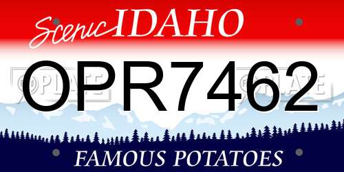 OPR7462 Idaho License Plate