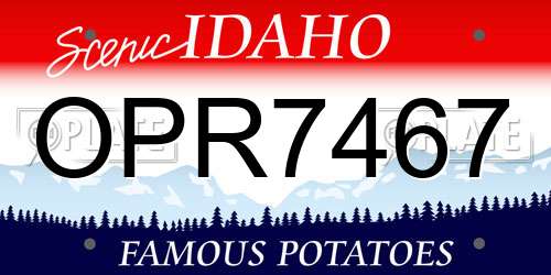 OPR7467 Idaho License Plate