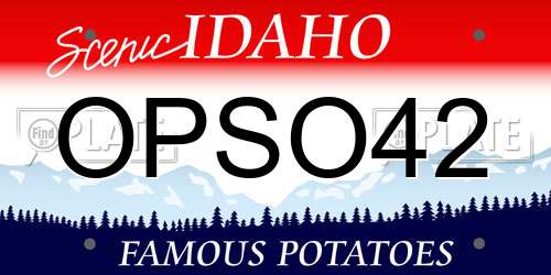 OPSO42 Idaho License Plate