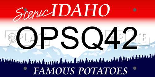 OPSQ42 Idaho License Plate