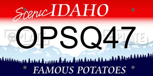OPSQ47 Idaho License Plate