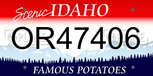 OR47406 Idaho License Plate