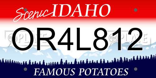 OR4L812 Idaho License Plate