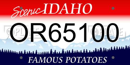 OR65100 Idaho License Plate