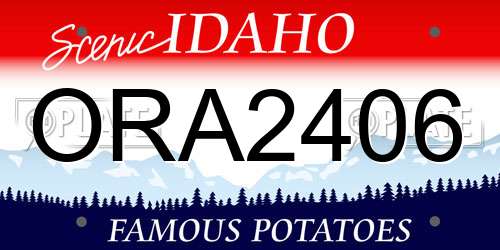ORA2406 Idaho License Plate