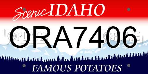 ORA7406 Idaho License Plate