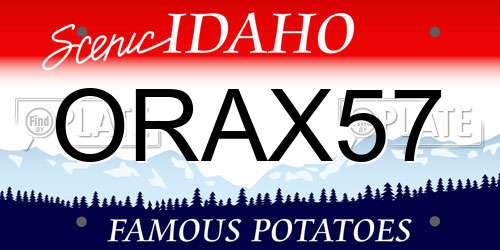 ORAX57 Idaho License Plate