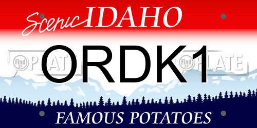 ORDK1 Idaho License Plate