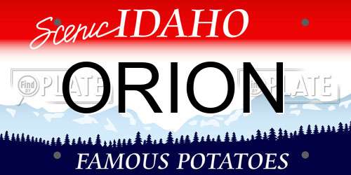 ORION Idaho License Plate