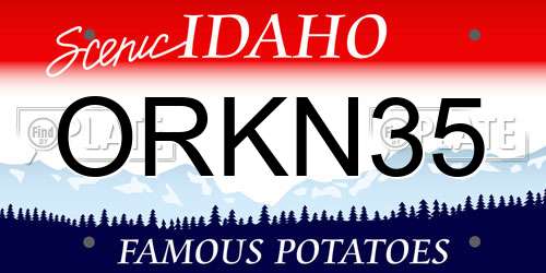 ORKN35 Idaho License Plate