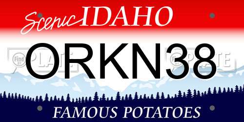 ORKN38 Idaho License Plate
