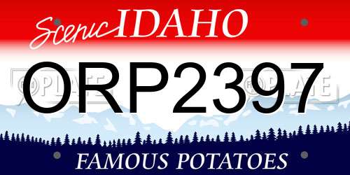 ORP2397 Idaho License Plate