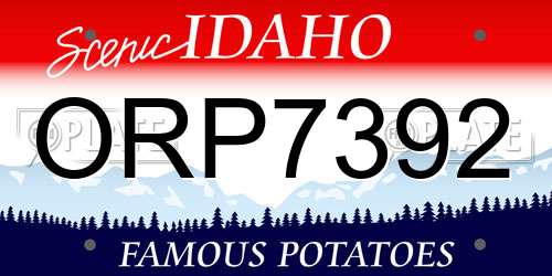 ORP7392 Idaho License Plate