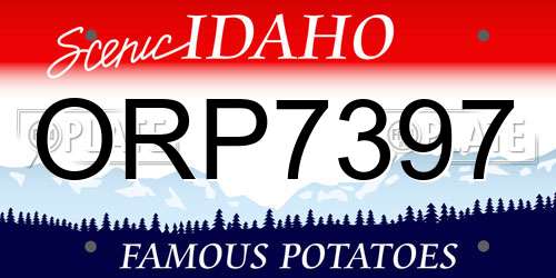 ORP7397 Idaho License Plate