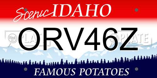 ORV46Z Idaho License Plate