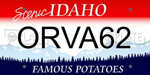ORVA62 Idaho License Plate