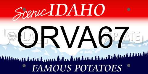 ORVA67 Idaho License Plate