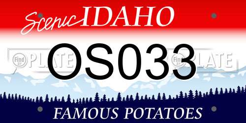 OS033 Idaho License Plate