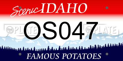 OS047 Idaho License Plate