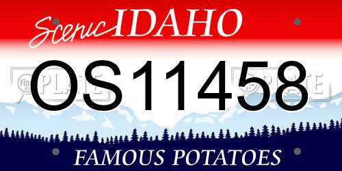 OS11458 Idaho License Plate