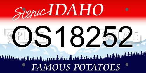 OS18252 Idaho License Plate