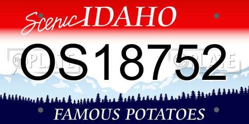 OS18752 Idaho License Plate