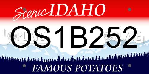 OS1B252 Idaho License Plate