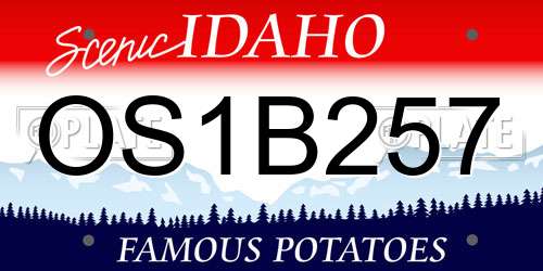 OS1B257 Idaho License Plate