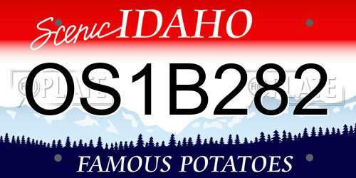 OS1B282 Idaho License Plate