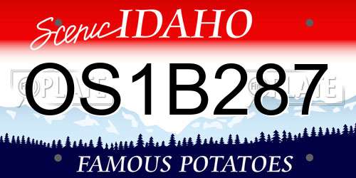 OS1B287 Idaho License Plate
