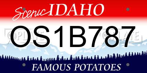 OS1B787 Idaho License Plate