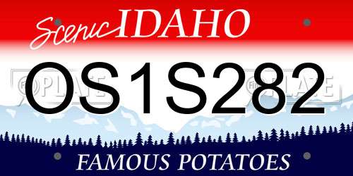 OS1S282 Idaho License Plate